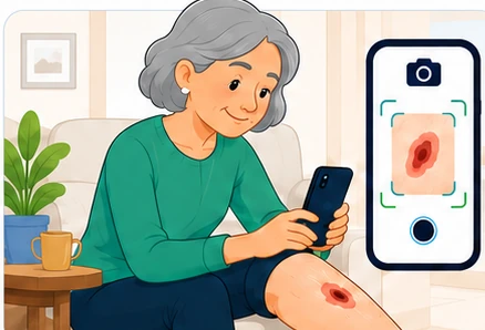 Person using the Healing Process app at home